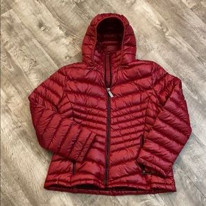 Red Calvin Klein Padded Puffer Coat Jacket